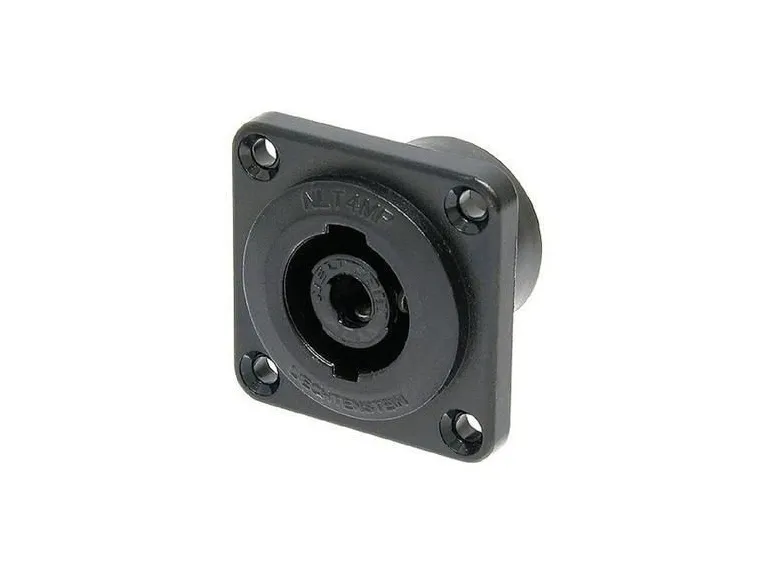 Neutrik NLT4MPXX-BAG Speakon Chassis 4P Han Sort G-type lås 