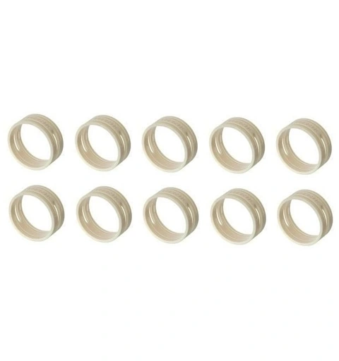 Neutrik hvit ring XX-plugg Pose med 10 stykk