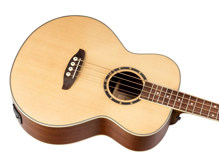 Ortega D7E-4 4-strängad Akustisk bass Med mik., Non cutaway, Natural 