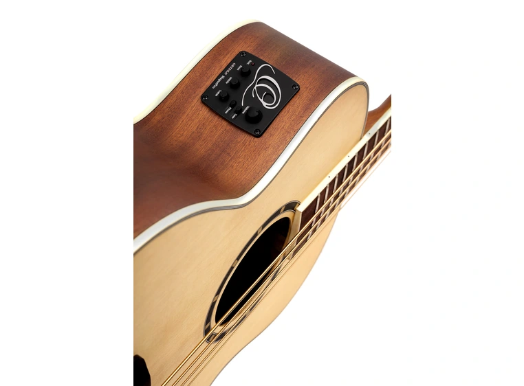 Ortega D7E-4 4-strängad Akustisk bass Med mik., Non cutaway, Natural 