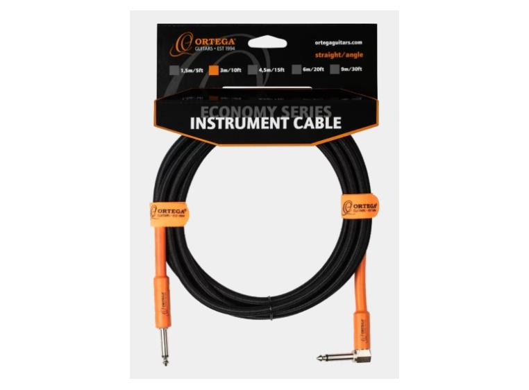 Ortega OECI-10 Instrument cable 10 ft Angled/Straight plugs