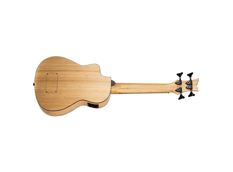 Ortega RUNAB-UB Ukulele bass Med mik. og bag, Natural Solid Bamboo 