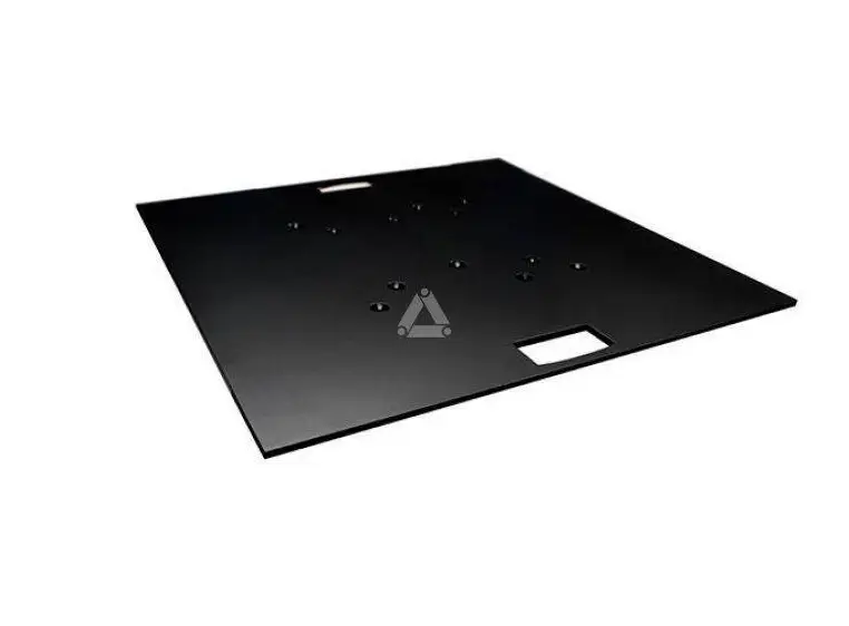 PROLYTE BASE-30 Baseplate stål 10mm 80 x 80cm, Sort, u/koblingsstykker 