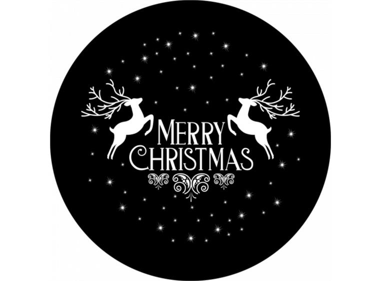 Prolights Gobo xmas Elk Greetings 1 F size, Black and white