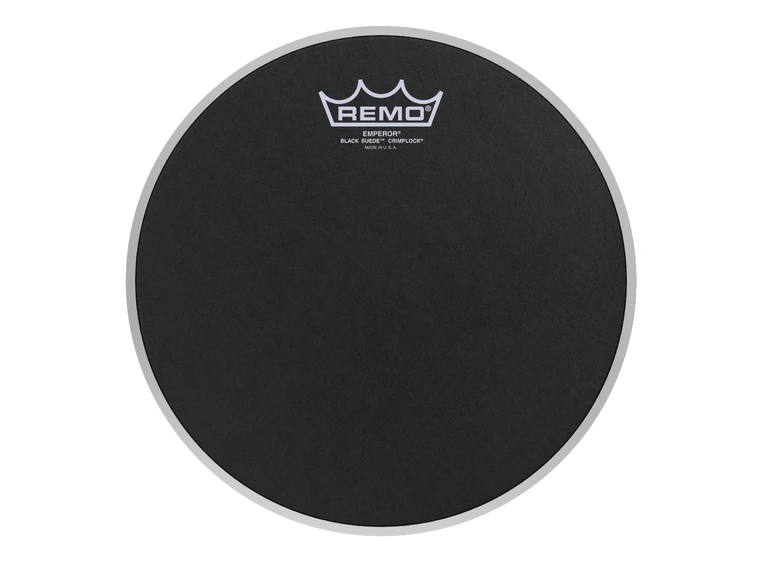 Remo ES-0810-MP- Emperor Black Suede Crimplock Tenor Drumhead, 10" 