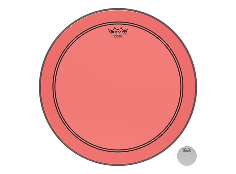 Remo P3-1318-CT-RD Powerstroke P3 Colortone Red Bass Drumhead, 18"