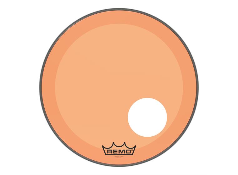 Remo P3-1320-CT-OGOH Powerstroke P3 Colortone Orange Bass 20",5" Offset Hole