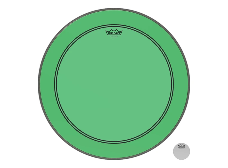 Remo P3-1322-CT-GN Powerstroke P3 Colortone Green Bass Drumhead, 22" 