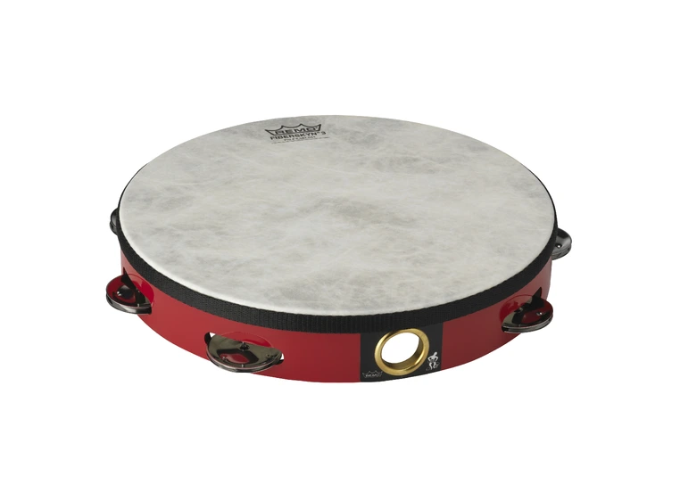 Remo TA-5110-52- Fiberskyn Tambourine Quadura Deep Red, 10" 