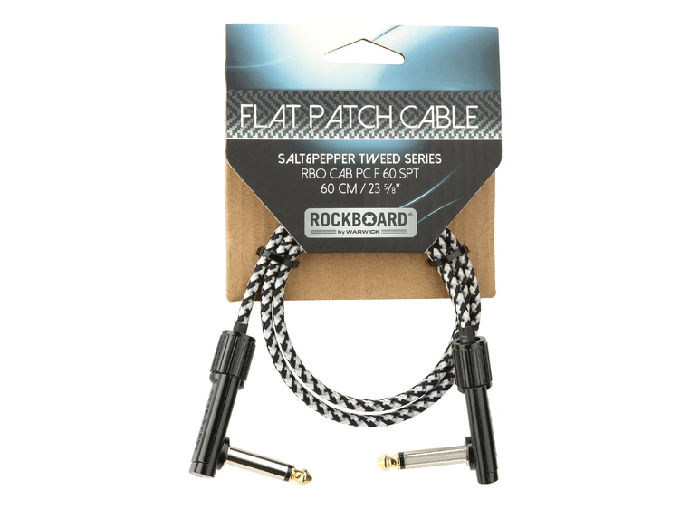 RockBoard Salt&Pepper Tweed Series Flat Patch Cable - 60 cm 