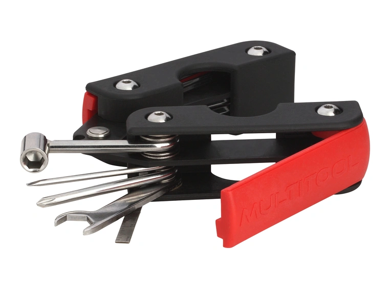 RockCare MultiTool (Metric / Red) 3-In-1 Set with String Winder for Guitar & Bass 