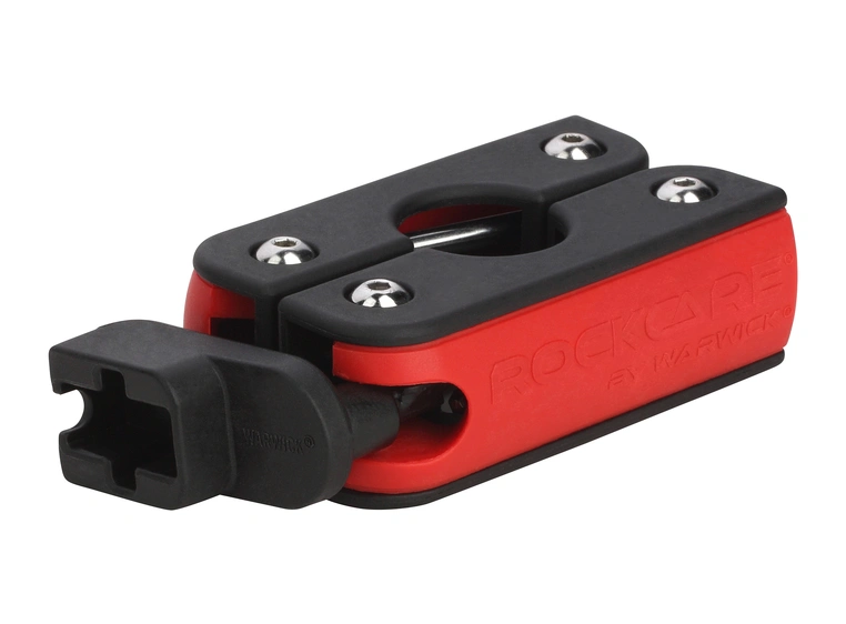 RockCare MultiTool (Metric / Red) 3-In-1 Set with String Winder for Guitar & Bass 