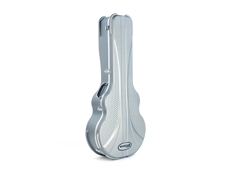 RockCase Acoustic Guitar ABS Case Jazz, Curved - Silver, Premium Line 