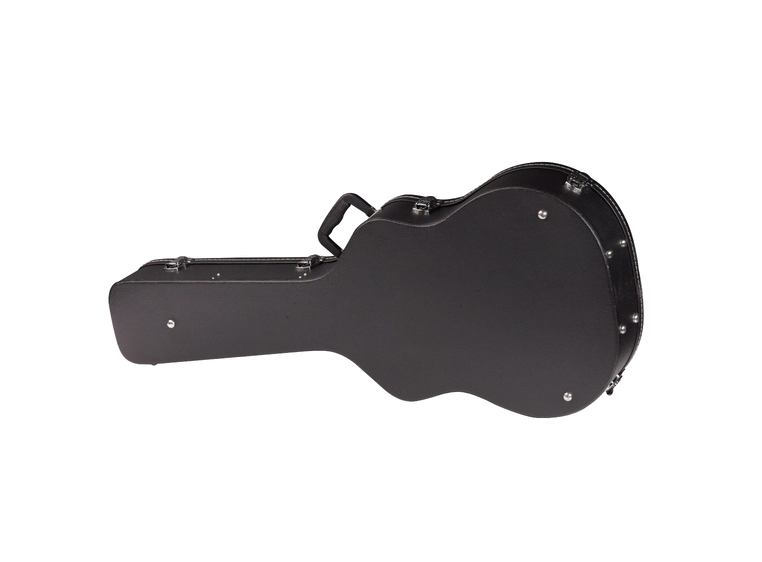 RockCase Acoustic Guitar Hardshell Case (Classical), Arched Lid, Curved - Black 