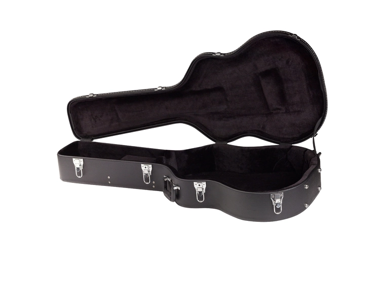 RockCase Acoustic Guitar Hardshell Case (Classical), Arched Lid, Curved - Black 