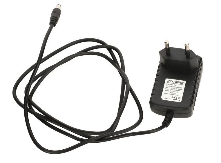 RockPower NT 4 - Power Supply Adapter 9,6V DC, 300 mA, (-) Center, Euro Plug 