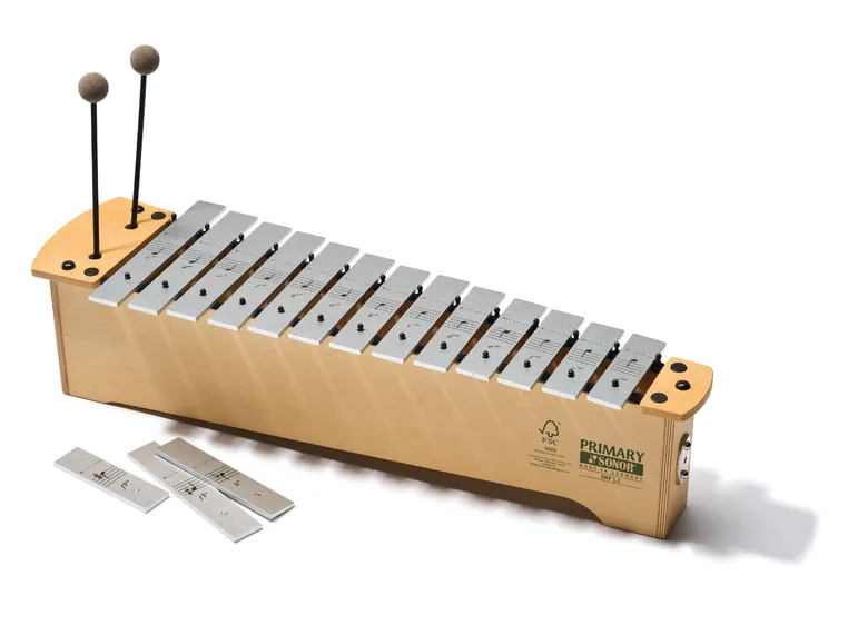 Sonor SMP 1.1 DE, Sopran Metalophone 16 bars, c2-a3; 1 pair SCH 23, C-major 