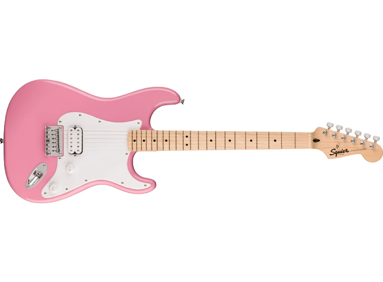 Squier Sonic Stratocaster HT H White Pickguard, Flash Pink 
