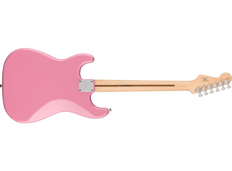 Squier Sonic Stratocaster HT H White Pickguard, Flash Pink