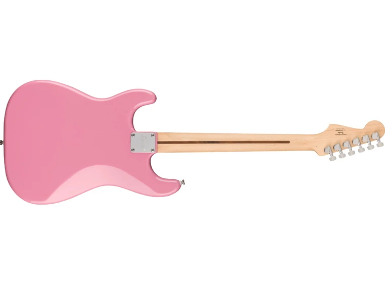 Squier Sonic Stratocaster HT H White Pickguard, Flash Pink 