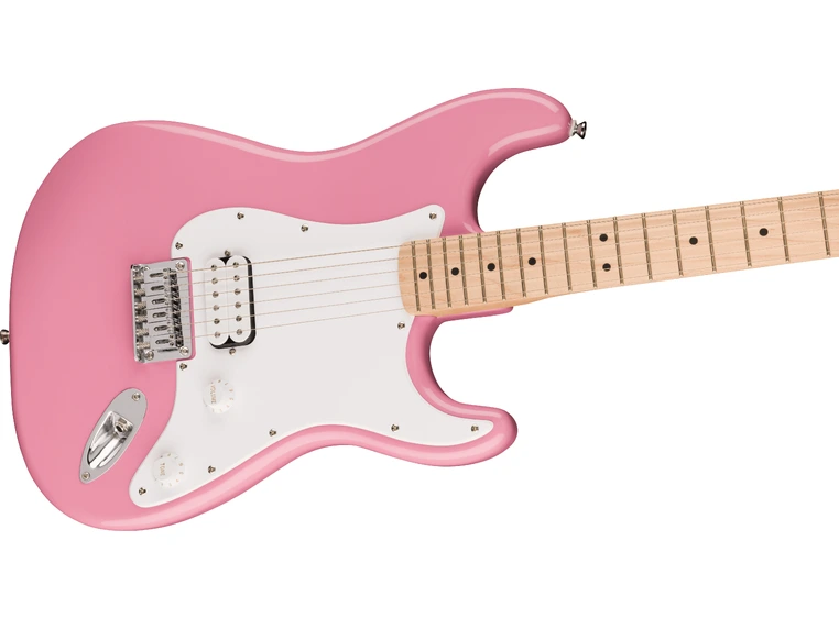 Squier Sonic Stratocaster HT H White Pickguard, Flash Pink 