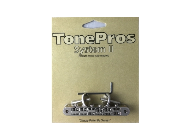 TonePros AVR2P N - Tune-O-Matic Bridge (Vintage ABR-1 Replacement) - Nickel 