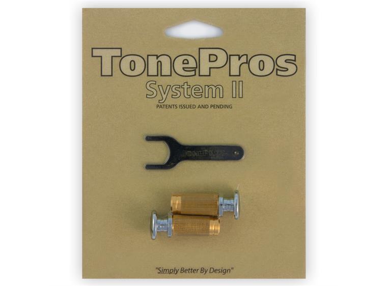 TonePros SPRS2 C - Standard Brass Locking Studs (P-Style) - Chrome