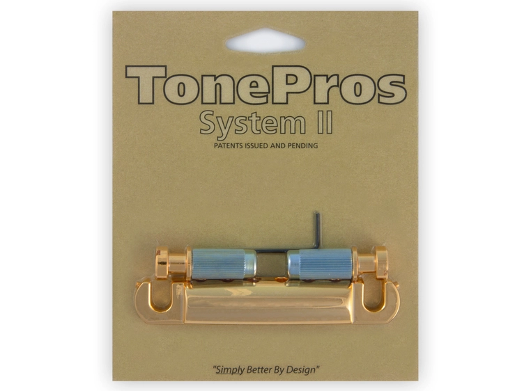 TonePros T1Z G - Metric Tailpiece (Locking Stop Bar) - Gold 