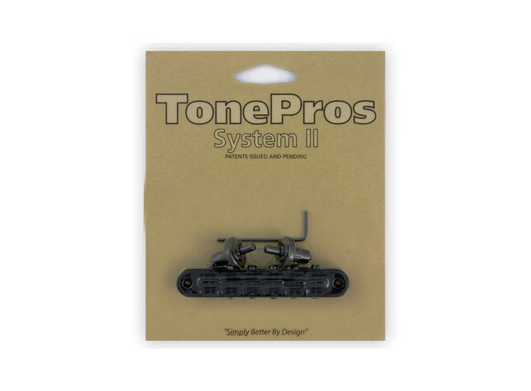TonePros T3BP B - Standard Tune-O-Matic Bridge - Black 