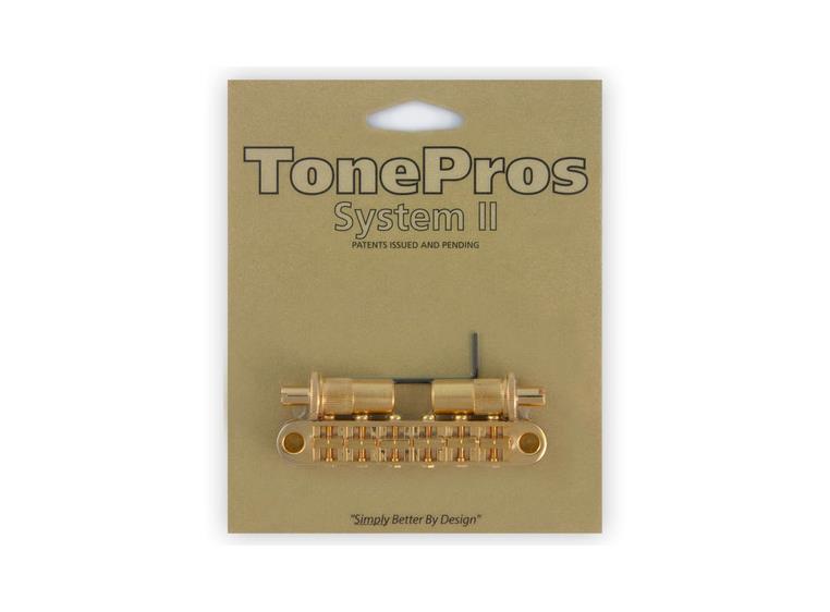 TonePros T3BT G - Metric Tune-O-Matic Bridge - Gold