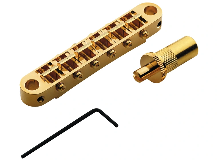 TonePros T3BT G - Metric Tune-O-Matic Bridge - Gold 