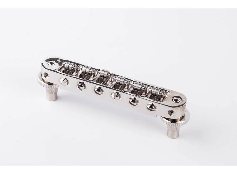 TonePros TP6R N - Standard Tune-O-Matic Bridge with Roller Saddles - Nickel 