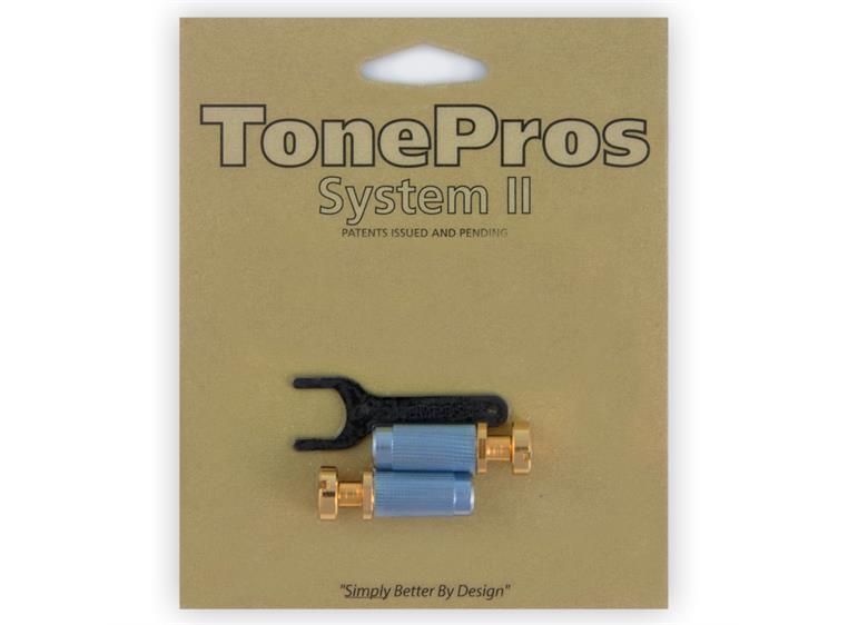 TonePros VM1 G - Metric Steel Locking Studs (Vintage Series) - Gold