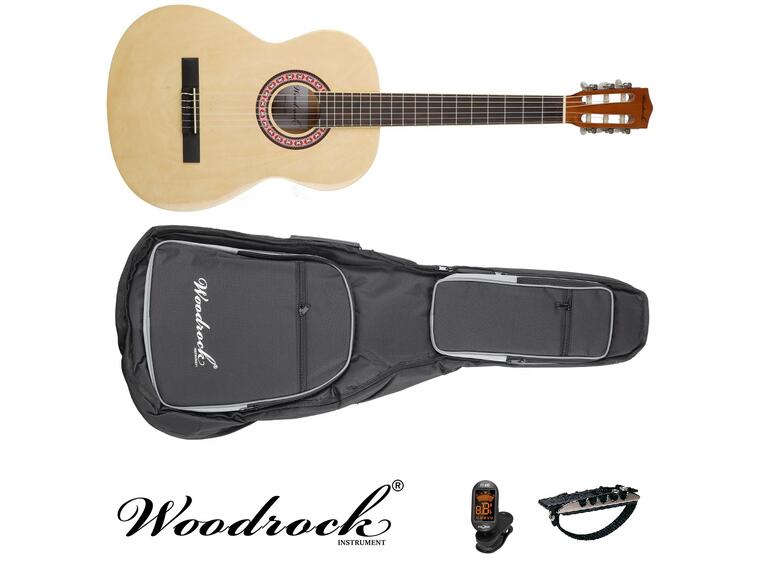 Woodrock Klassisk Gitarpakke Komplett Alt du trenger for å komme i gang