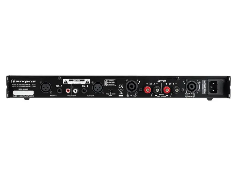 AUDIOPHONY Ti300 Forsterker 2x150W RMS/4Ohm. Vifteløs 