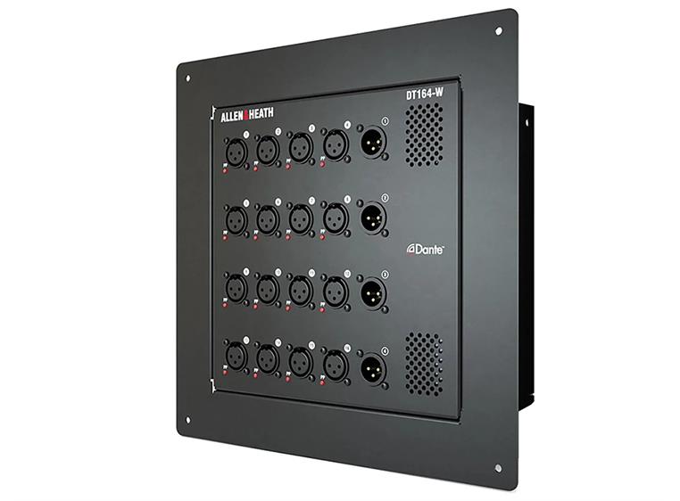 A&H DT164-W wall-mount/floor Dante I/O expander: 16 mic/line