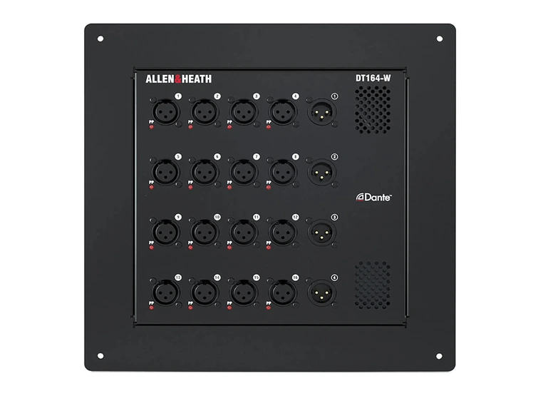 A&H DT164-W wall-mount/floor Dante I/O expander: 16 mic/line 