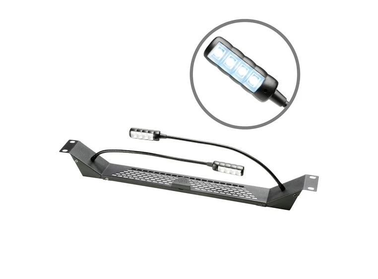 Adam Hall 19" Parts 87463 ULTRA Dual Cold White COB LED Rack Light 