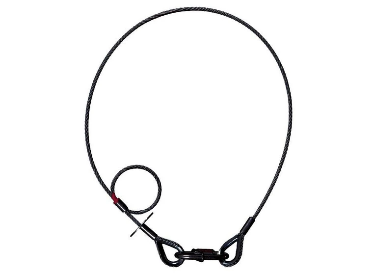 Adam Hall Accessories 43102P - Saveking® Safety Rope, 4mm,1m, Cable Eyes, Black 