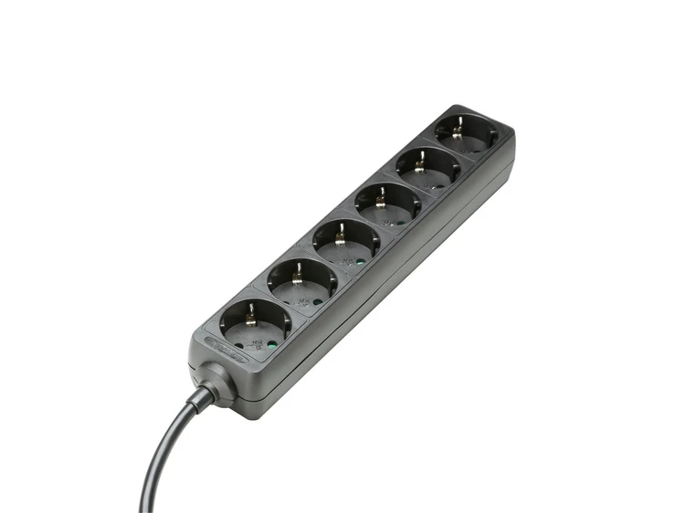 Adam Hall Accessories 8747 X 6 M 3 6 Outlet Power Strip 3m cable length 