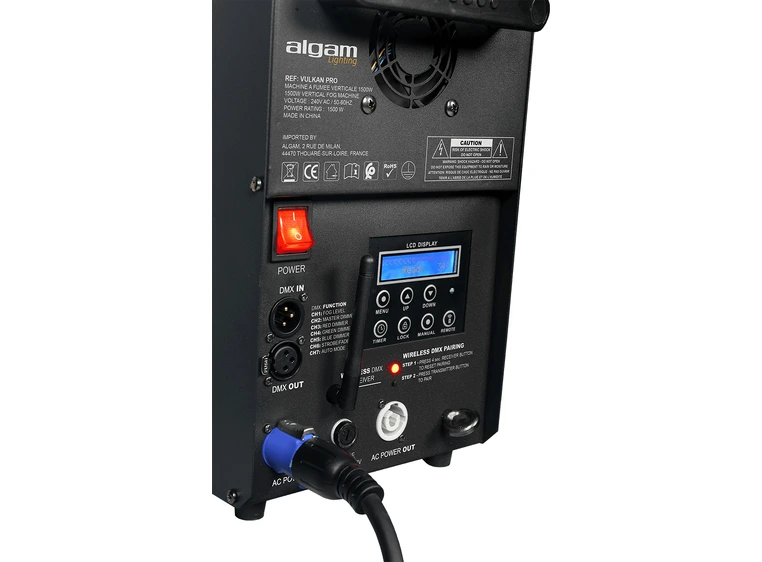 Algam Lighting VULKAN-PRO Vertikal-horisontal røykmaskin 