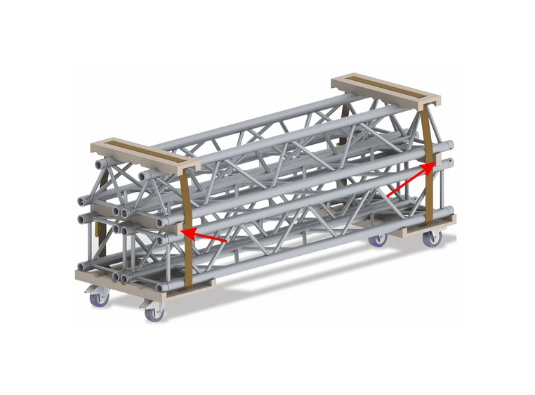 CONTESTAGE BT-Truss 29-Trolly stack Enkel transport og lagring av Truss 