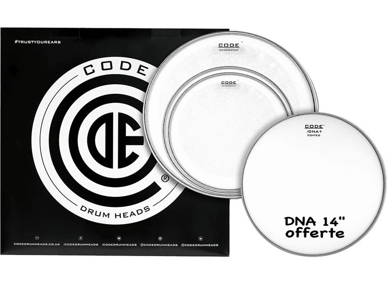 Code Drumheads TPGENCLRS, Generator Standard Pack 12,13,16 cl+ 14 DNA coated