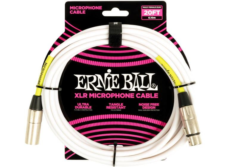 Ernie Ball EB-6389 Mikrofonkabel 6m Hvit