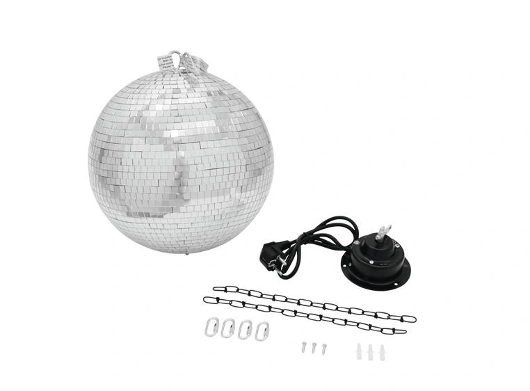 Eurolite Mirror Ball 30cm with motor & LED PST-5 QCL Spot bk 