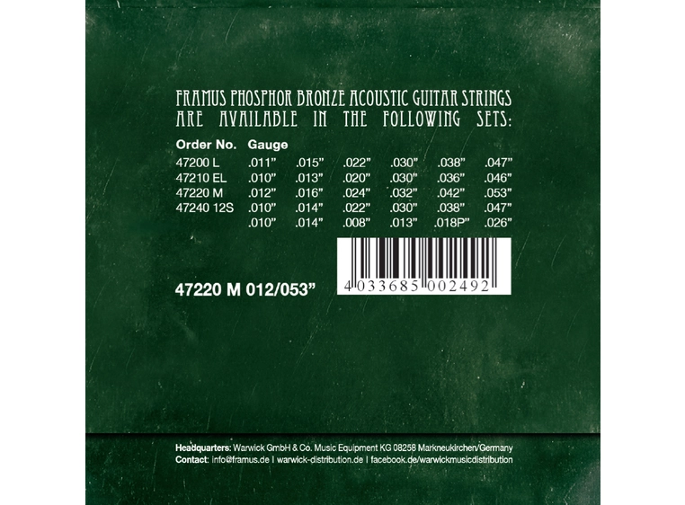 Framus Phosphor Bronze (012-053) Medium 