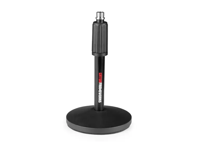 Gator Frameworks GFW-MIC-DESKTOP-2PK 2 Desktop Mic Stands 2 10-ft XLR Cables 