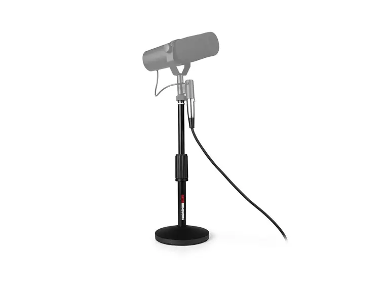 Gator Frameworks GFW-MIC-DESKTOP-2PK 2 Desktop Mic Stands 2 10-ft XLR Cables 