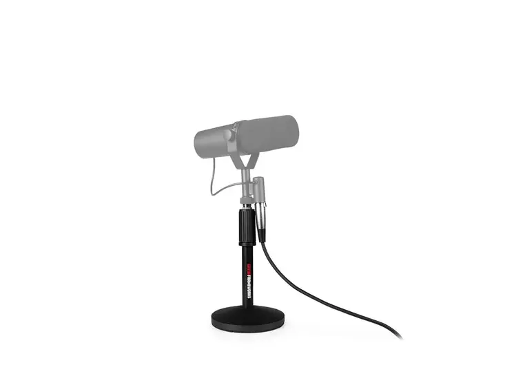 Gator Frameworks GFW-MIC-DESKTOP-2PK 2 Desktop Mic Stands 2 10-ft XLR Cables 