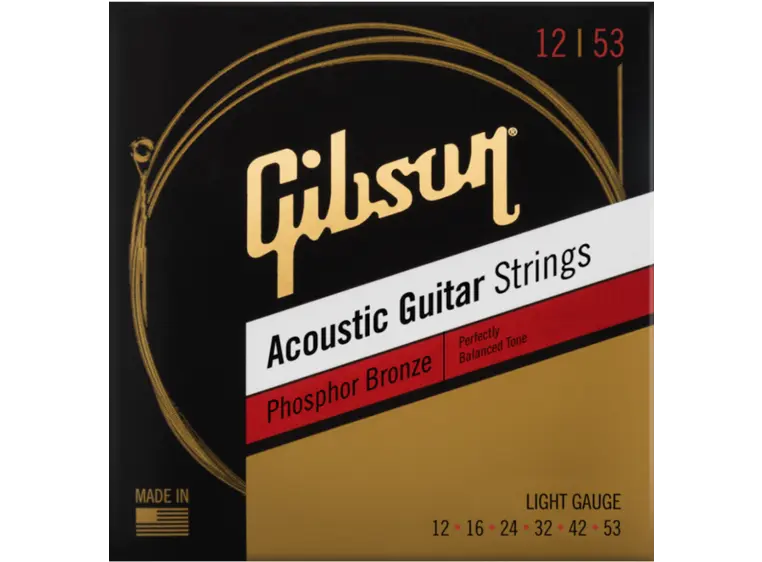 Gibson S&A Phosphor Bronze Ac. Guitar (012-053) Str. - Light 
